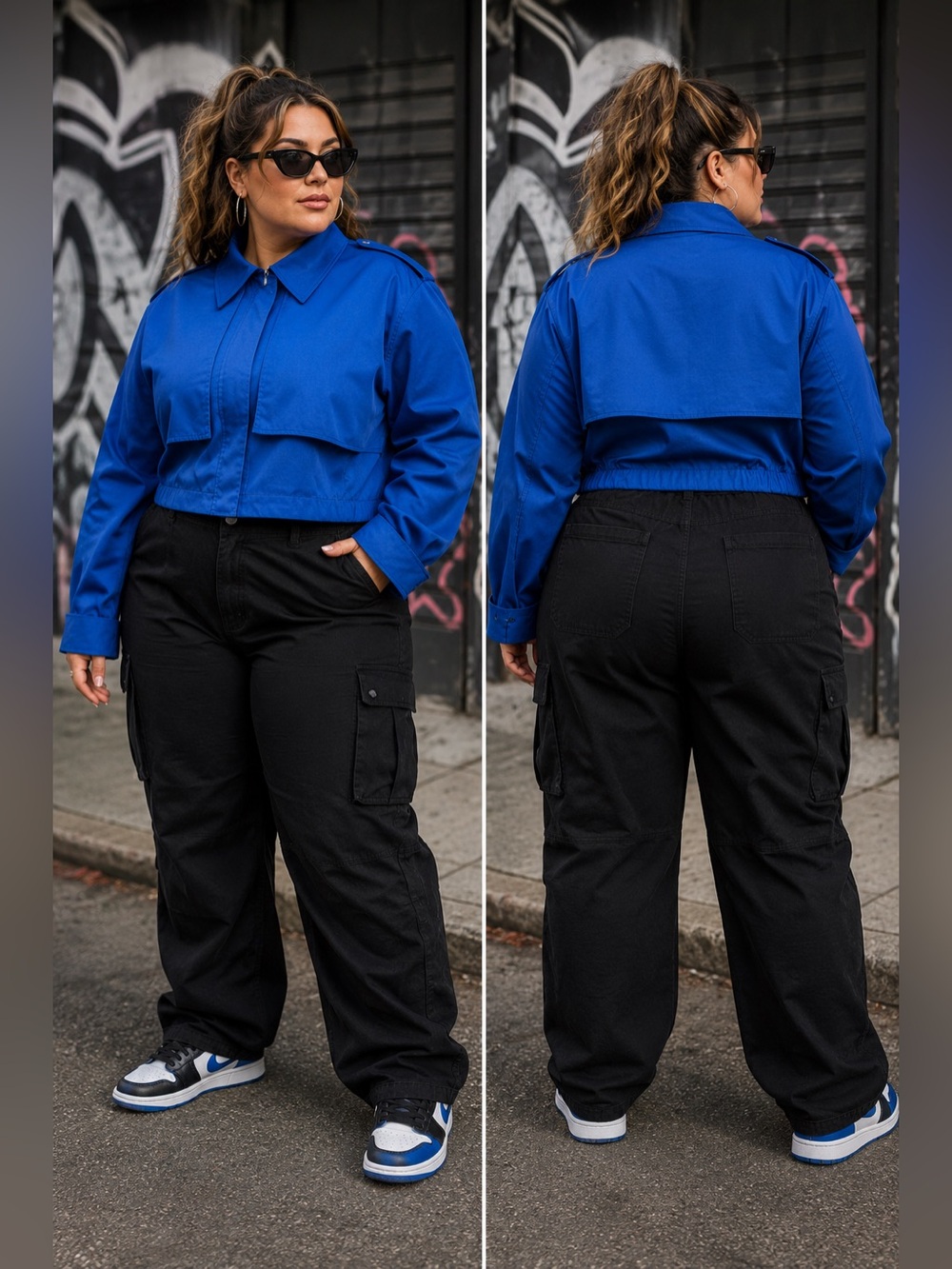 Sammy B for Target XXL blue cropped jacket